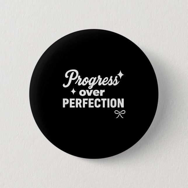 Progress Over Perfection Motivational Christian Se Knapp (Framsida)