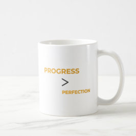 Progress Over Perfection Motivational Typography  Kaffemugg