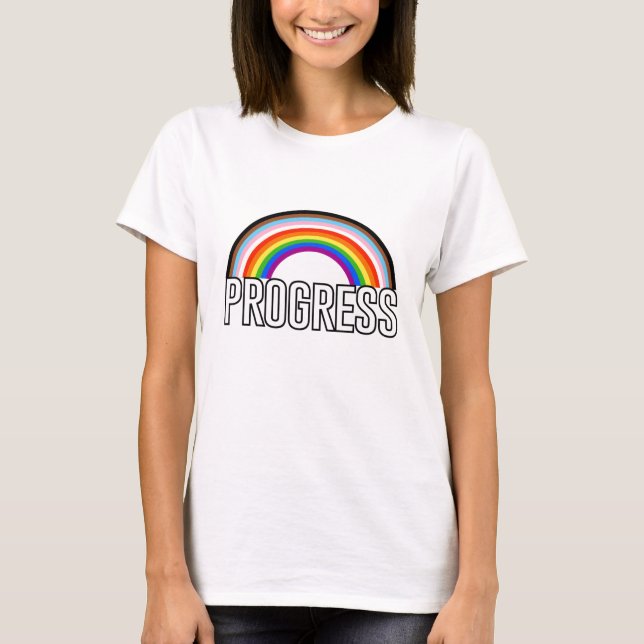 Progress Pride-båge T Shirt (Framsida)