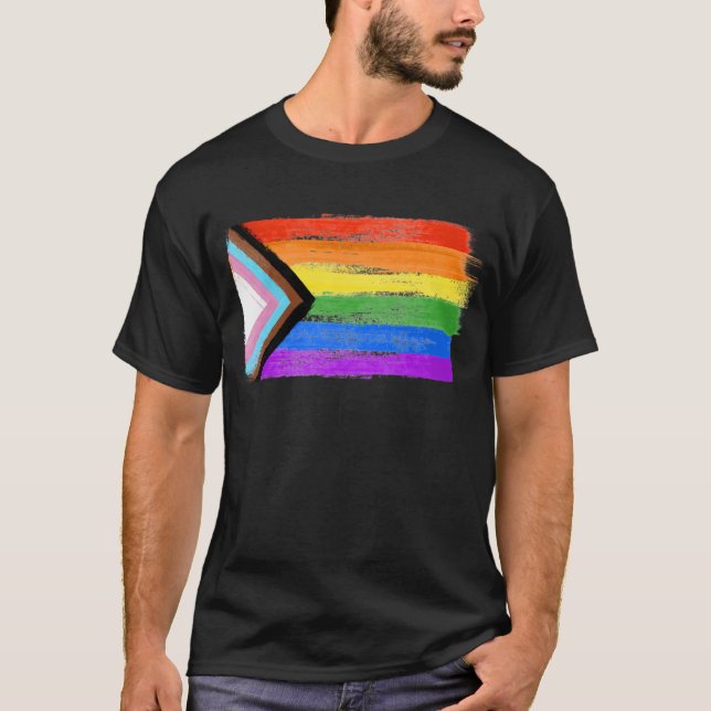 Progress Pride Färg-T-Shirt T Shirt (Framsida)