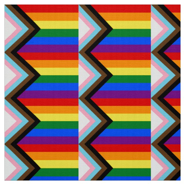 Progress Pride Flag HBTQ+ Tyg (Provkarta)