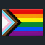 Progress Pride Flag LGBTQ Fototryck<br><div class="desc">Progress Pride LGBTQ flag. Visit our store LGBT Nation to find more great LGBTQ gifts, gift ideas for LGBTQ community and wonderful designs of equality.</div>