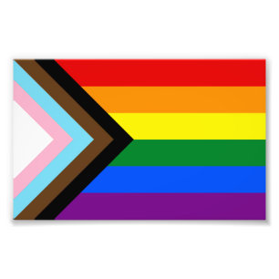 Progress Pride Flag LGBTQ+ Fototryck