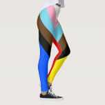 Progress Pride Flag LGBTQ Leggings<br><div class="desc">Progress Pride LGBTQ flag. Visit our store LGBT Nation to find more great LGBTQ gifts, gift ideas for LGBTQ community and wonderful designs of equality.</div>