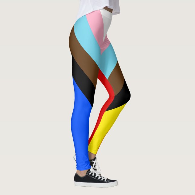 Progress Pride Flag LGBTQ+ Leggings (Höger)