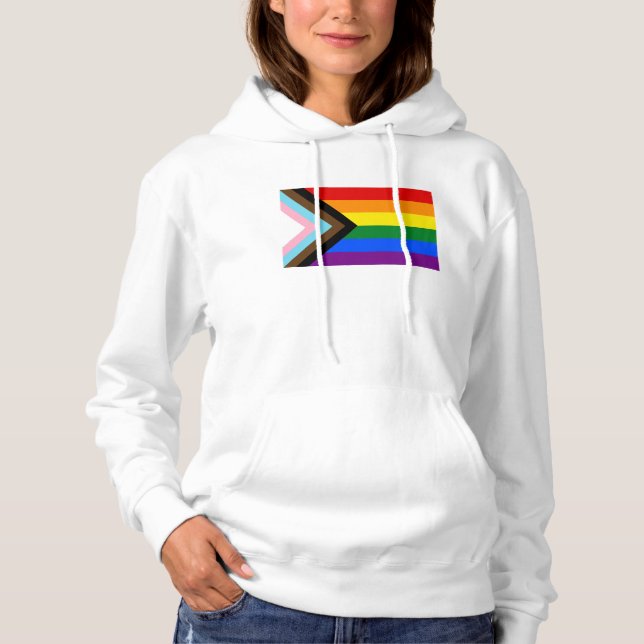 Progress Pride Flag LGBTQ+ T Shirt (Framsida)