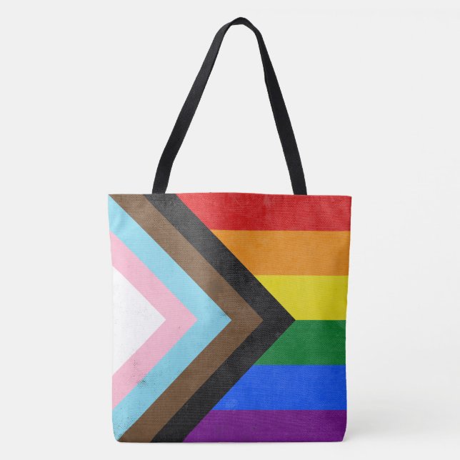 Progress Pride Flag Tygkasse (Framsida)