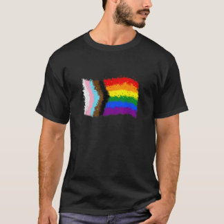 Progress-Pride Flagga HBT TQ-regn T Shirt