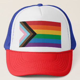 Progress-Pride Flagga - inkluderande Gay pride Hat Keps