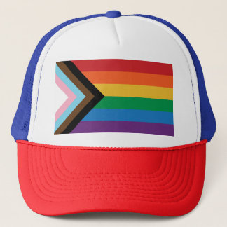 Progress-Pride Flagga - inkluderande Gay pride Hat Keps