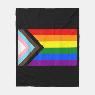 Progress-Pride Flagga LGBT T-Shirt Fleecefilt