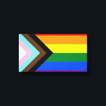 Progress-Pride Flagga LGBTQ Canvastryck<br><div class="desc">Progress-Pride LGBTQ -flagga. Besök vår butik, LGBT-nationen, för att hitta fler underbara HGBTQ-presenter, presentidéer för HGBTQ -communityn och underbara jämställdhetsutformningar.</div>