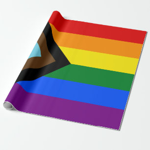 Progress-Pride Flagga LGBTQ+ Presentpapper