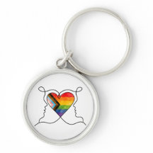 Progress Pride Heart Linje Konst