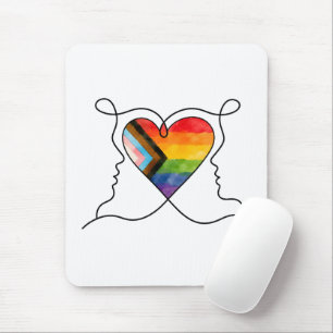 Progress Pride Hjärtlinje Konst Musmatta