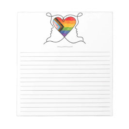 Progress Pride Hjärtlinjekonst Anteckningsblock