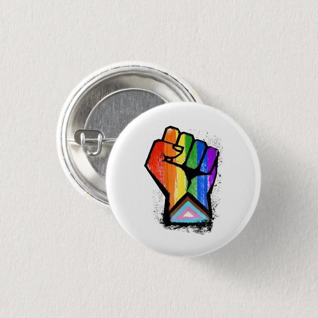 Progress Pride Knut Knapp (Framsida & baksida)