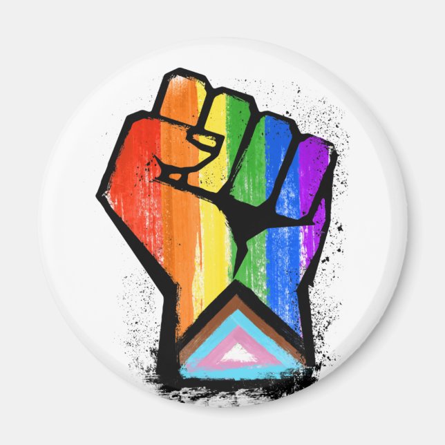 Progress Pride Knut Magnet (Framsidan)