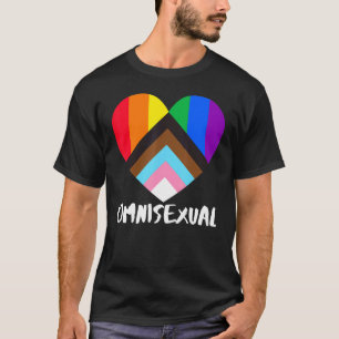 Progress Pride Rainbow Flagga Inclusitivity Heart  T Shirt
