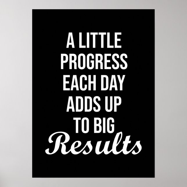 Progress Varje dag, Hustle, Gym Motivational Poster (Framsidan)