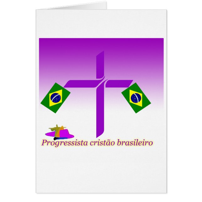 Progressista Cristão brasileiro Logotyp Hälsningskort (Framsidan)