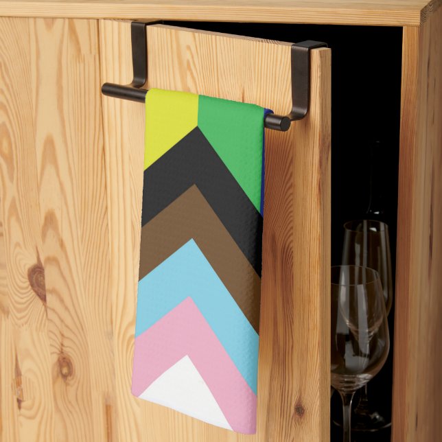 Progressiv HBT-Flagga Kökshandduk (Thirds Fold)