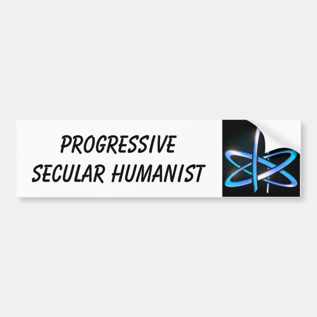 Progressiv sekulär Humanist - blått Bildekal (Framsidan)