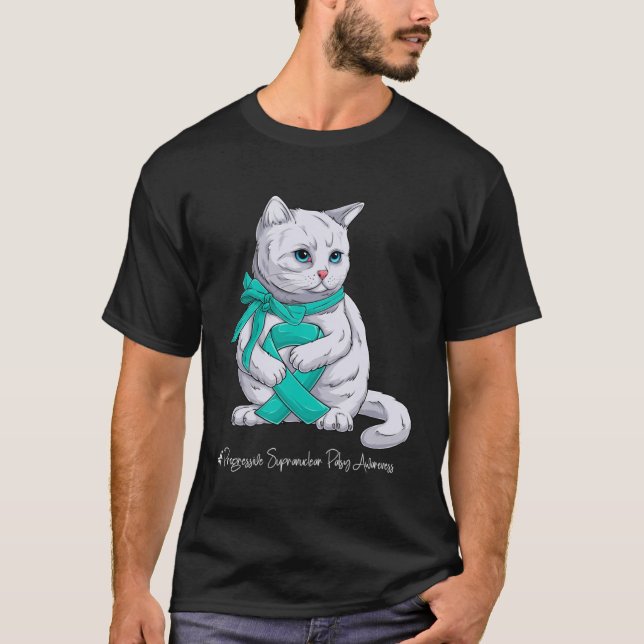 Progressiv supranuclear Palsy Awareness Month Tea T Shirt (Framsida)