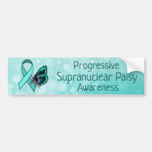 Progressiv supranuclear Palsy Awareness Ribbon Bildekal