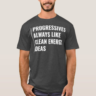 Progressiva ämnen som rena energiidéer t shirt