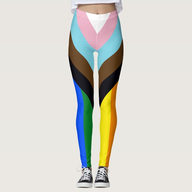 Progressivt Pride Leggings (Framsida)