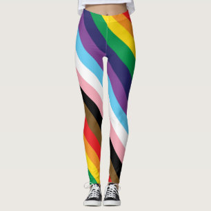Progressivt Pride Regnbåge HGBTQ+ Leggings