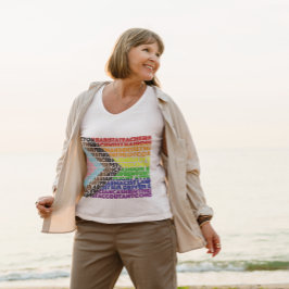 Progressivt regnbågsskript för Flagga LGBT Gay T Shirt