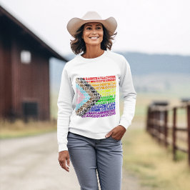 Progressivt regnbågsskript för Flagga LGBT Gay T Shirt