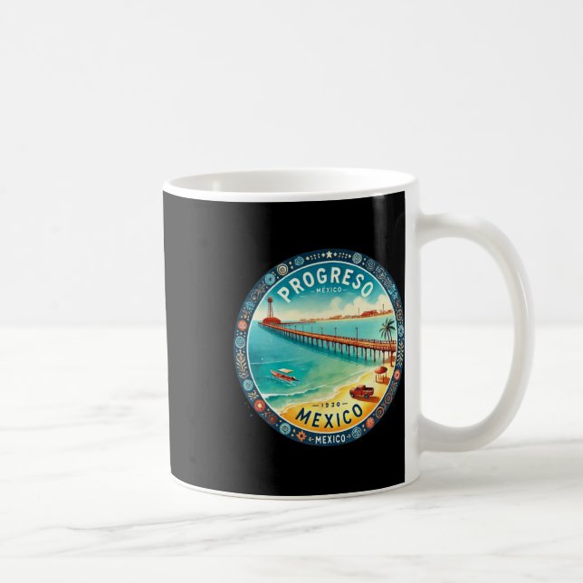 Progresso Mexico Cruise Destination Kaffemugg (Höger)