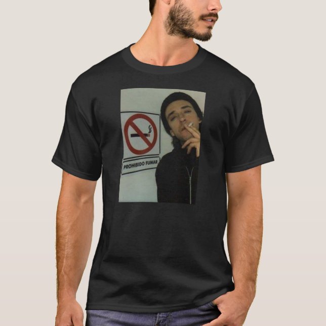 prohibido fumar (cerati) Camiseta premium de cuell T Shirt (Framsida)