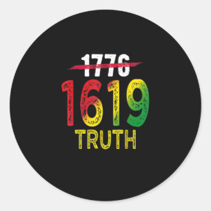 Project 1619 Vår Ancestors Black History Month Runt Klistermärke