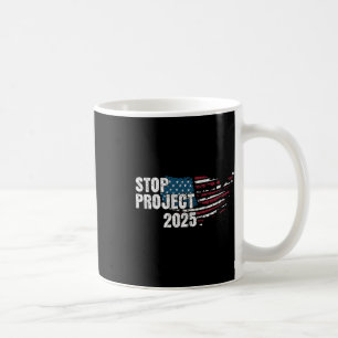 Project 2025 Anti Trump American Flagga Kaffemugg