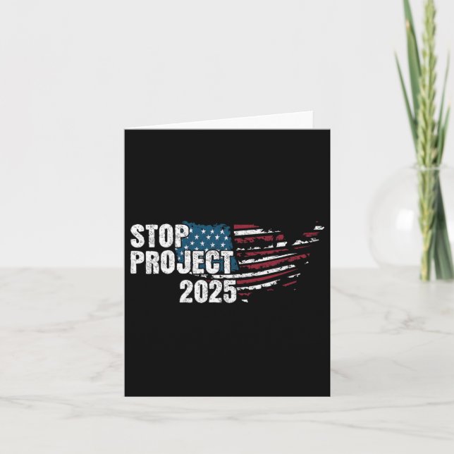 Project 2025 Anti Trump American Flagga Kort (Framsida)