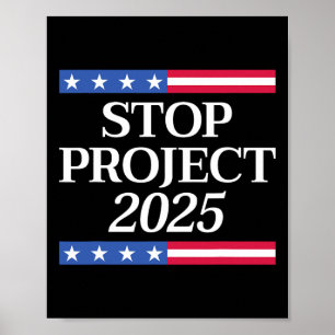 Project 2025 Anti Trump Usa Flag Politisk Kvinnor  Poster