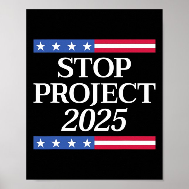 Project 2025 Anti Trump Usa Flag Politisk Kvinnor  Poster (Framsidan)