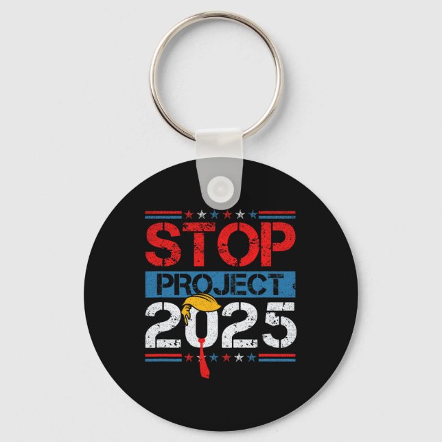 Project 2025 Trumps Project Anti Trump 1 Nyckelring (Framsida)
