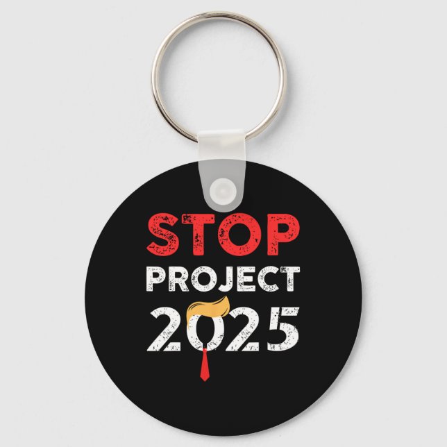 Project 2025 Trumps Project Anti Trump 2 Nyckelring (Framsida)