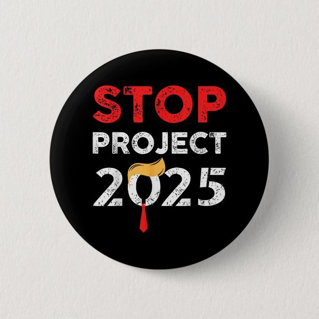 Project 2025 Trumps Project Anti Trump Funny Gift Knapp (Framsida)