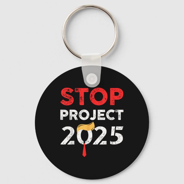 Project 2025 Trumps Project Anti Trump Nyckelring (Framsida)