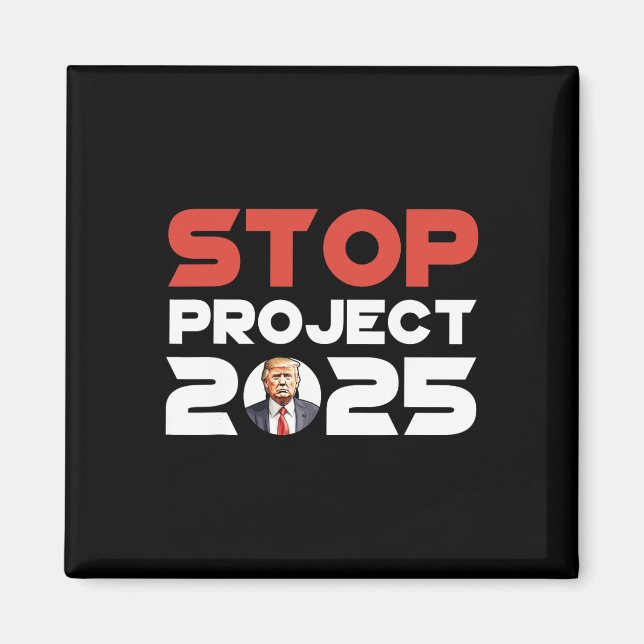 Project 2025 Trumps Project Anti Trump Patriotic Magnet (Framsidan)