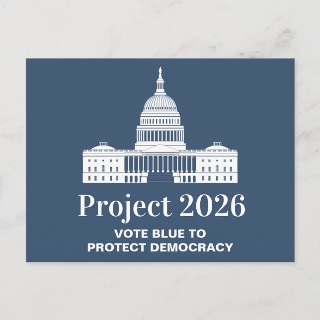 Project 2026 Vote for Democracy Vykort (Framsida)