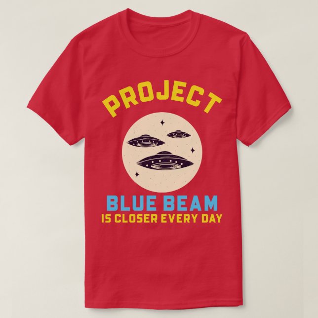 Project Blue Beam Conspiracy TShirt T Shirt (Design framsida)