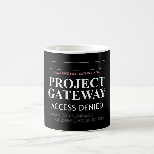 Project Gateway - ACCESS NEIED - Verklighetsglitch Kaffemugg (Center)