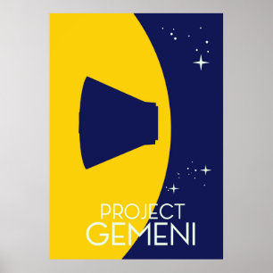 Project Gemini Space Art-illustration Poster